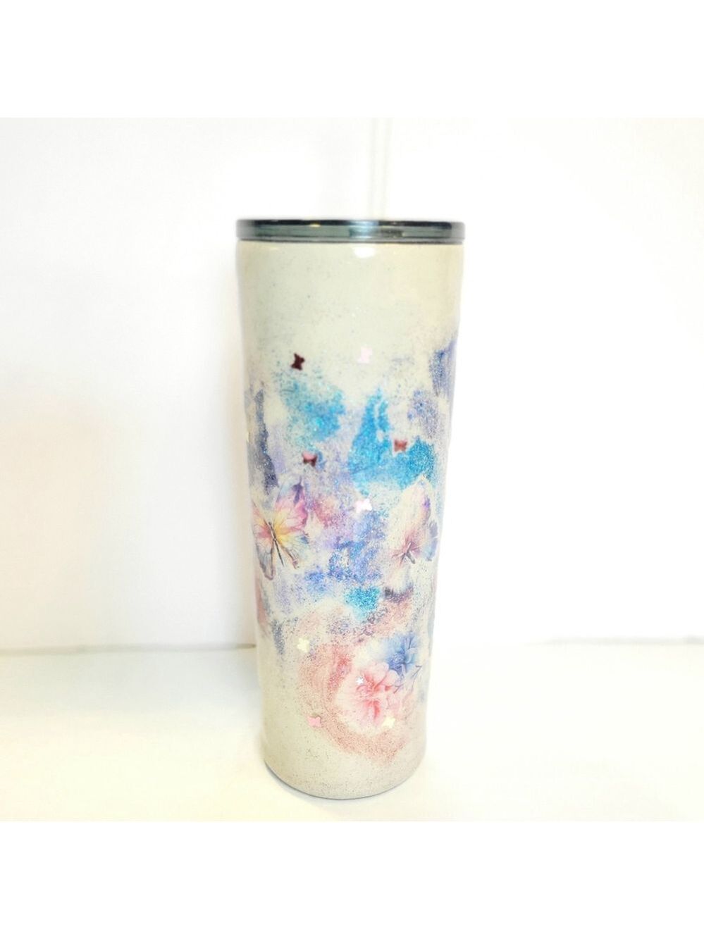 Hand Crafted Ozark Trail 30 Oz Floral Butterfly Tumbler